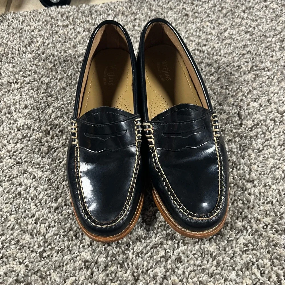 G.H. Bass Weejuns Men's 6.5 Logan Black Leather Penny Loafers